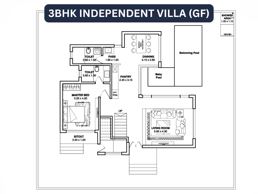 casa grande independent villa floor plan GF