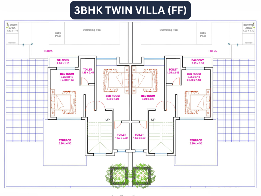 casa grande twin villa floor plan FF